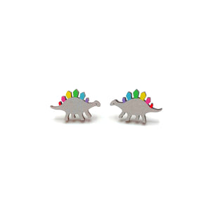 Dinosaur Studs - wooden earrings