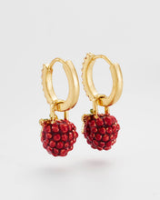 Load image into Gallery viewer, Orla Raspberry Huggie Earrings
