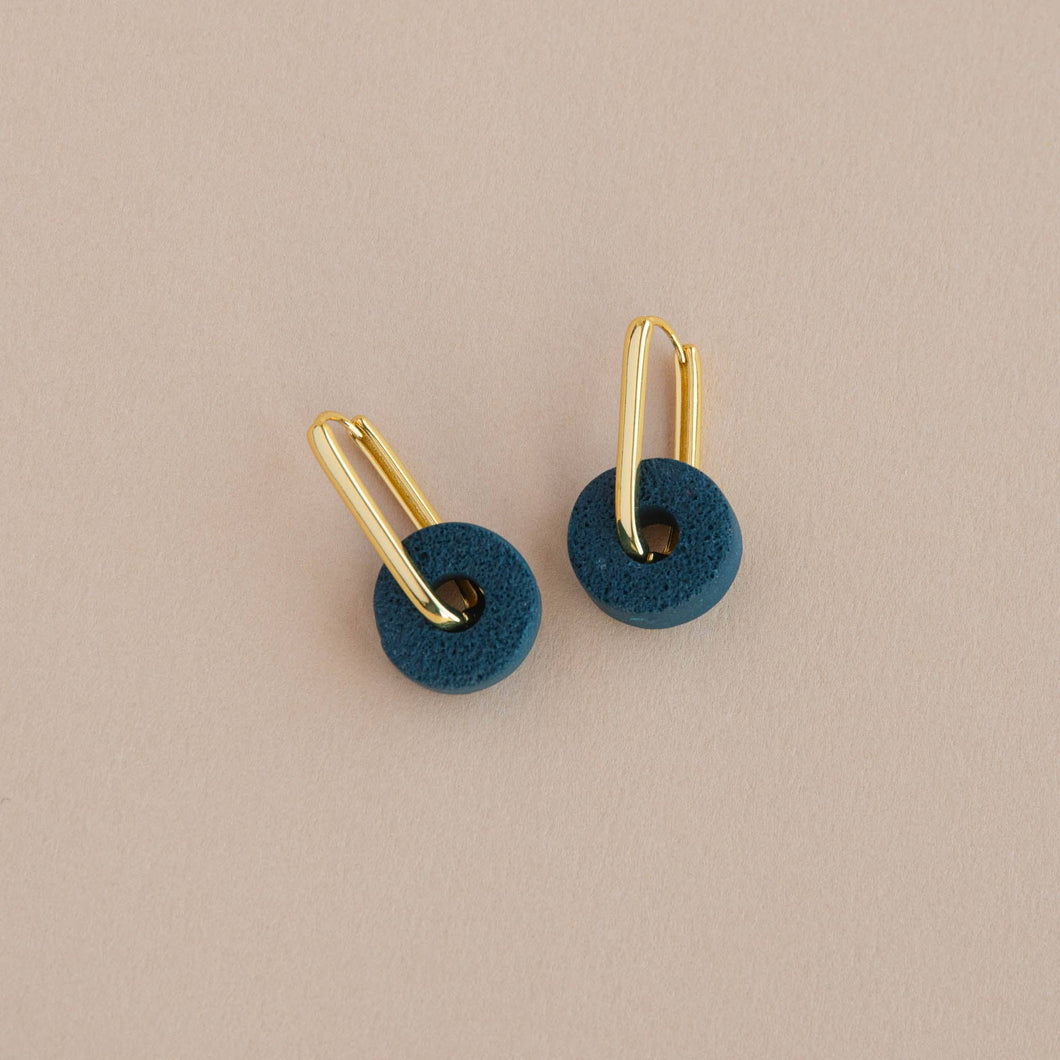 Surround Hoop Earrings: Teal