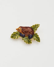 Load image into Gallery viewer, Hedgehog and Blackberry Brooch
