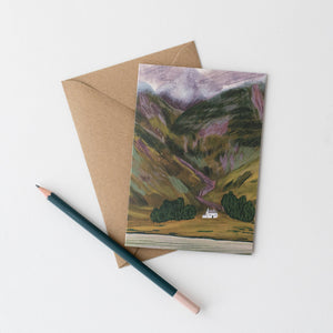 Landscape Card - Glencoe in Late Summer, Scottish Highlands