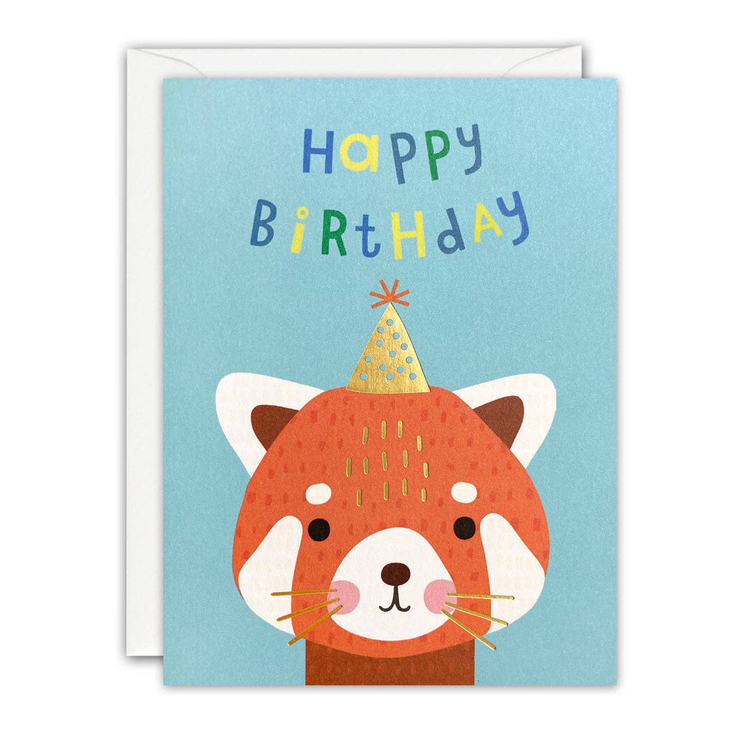 Birthday Red Panda Minnows Card