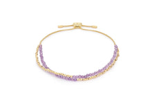 Load image into Gallery viewer, Juniper Gold &amp; Amethyst Double Strand Bracelet
