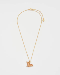 Resting Fawn Gold Chain Necklace