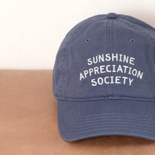 Load image into Gallery viewer, Sunshine Appreciation Society - Cotton Baseball Cap - Vintage Blue
