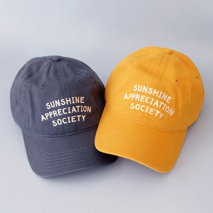 Sunshine Appreciation Society - Cotton Baseball Cap - Yellow