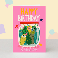 Load image into Gallery viewer, Birthday Card - Cute Pickle Jar Greeting Card
