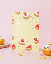 Load image into Gallery viewer, Birthday Card – Strawberry Tart Design Greeting Card
