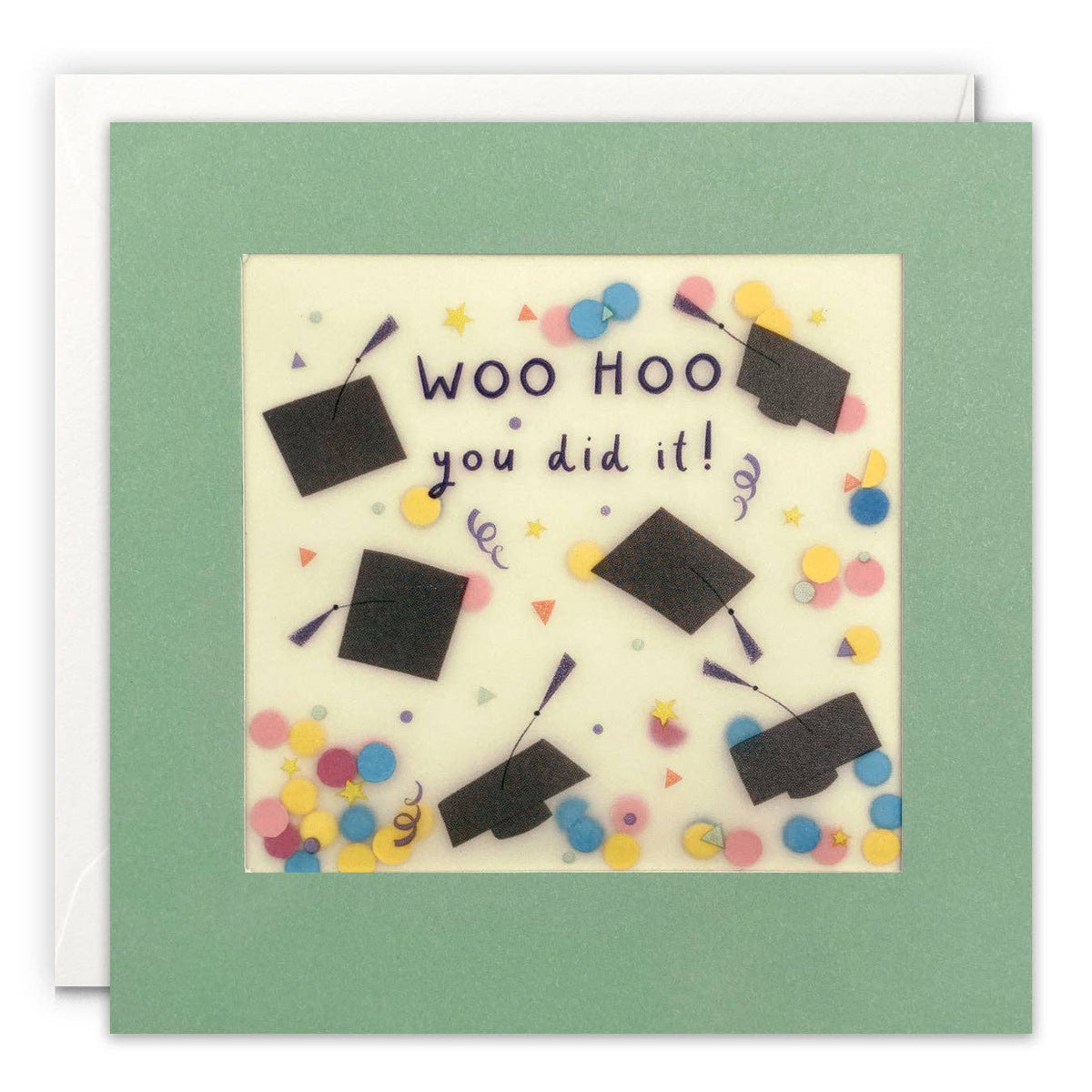 Woo Hoo Graduation Paper Shakies Card – Pippin Gifts Ltd