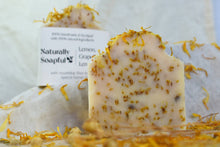 Load image into Gallery viewer, Lemon, Grapefruit &amp; Lemongrass Handmade Soap Bar
