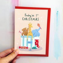 Load image into Gallery viewer, Baby's First Christmas Card
