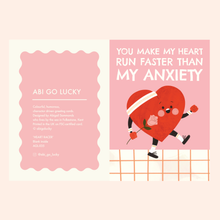 Load image into Gallery viewer, HEART RACER - FUNNY VALENTINE'S DAY CARD
