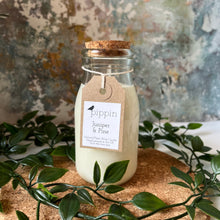 Load image into Gallery viewer, Juniper &amp; Pine - Pippin 200ml milk bottle candle with cork lid
