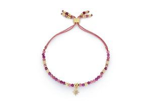 Una Ruby Mix Gold Star Charm Bracelet