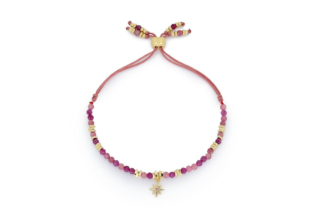 Una Ruby Mix Gold Star Charm Bracelet