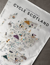 Load image into Gallery viewer, Cycle Scotland Tea Towel
