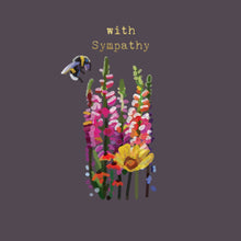 Load image into Gallery viewer, CG 17 - With Sympathy Greeting Card with Foiled Lettering
