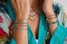 Load image into Gallery viewer, Yolanda Apatite &amp; Gold Star Charm Necklace
