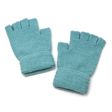 Load image into Gallery viewer, Aqua Knitted Fingerless Gloves
