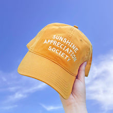Load image into Gallery viewer, Sunshine Appreciation Society - Cotton Baseball Cap - Yellow
