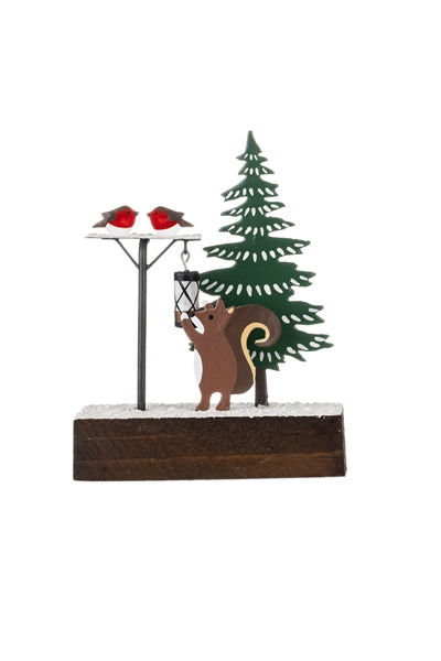 Bird Food Thief Squirrel Tabletop Christmas Decoration