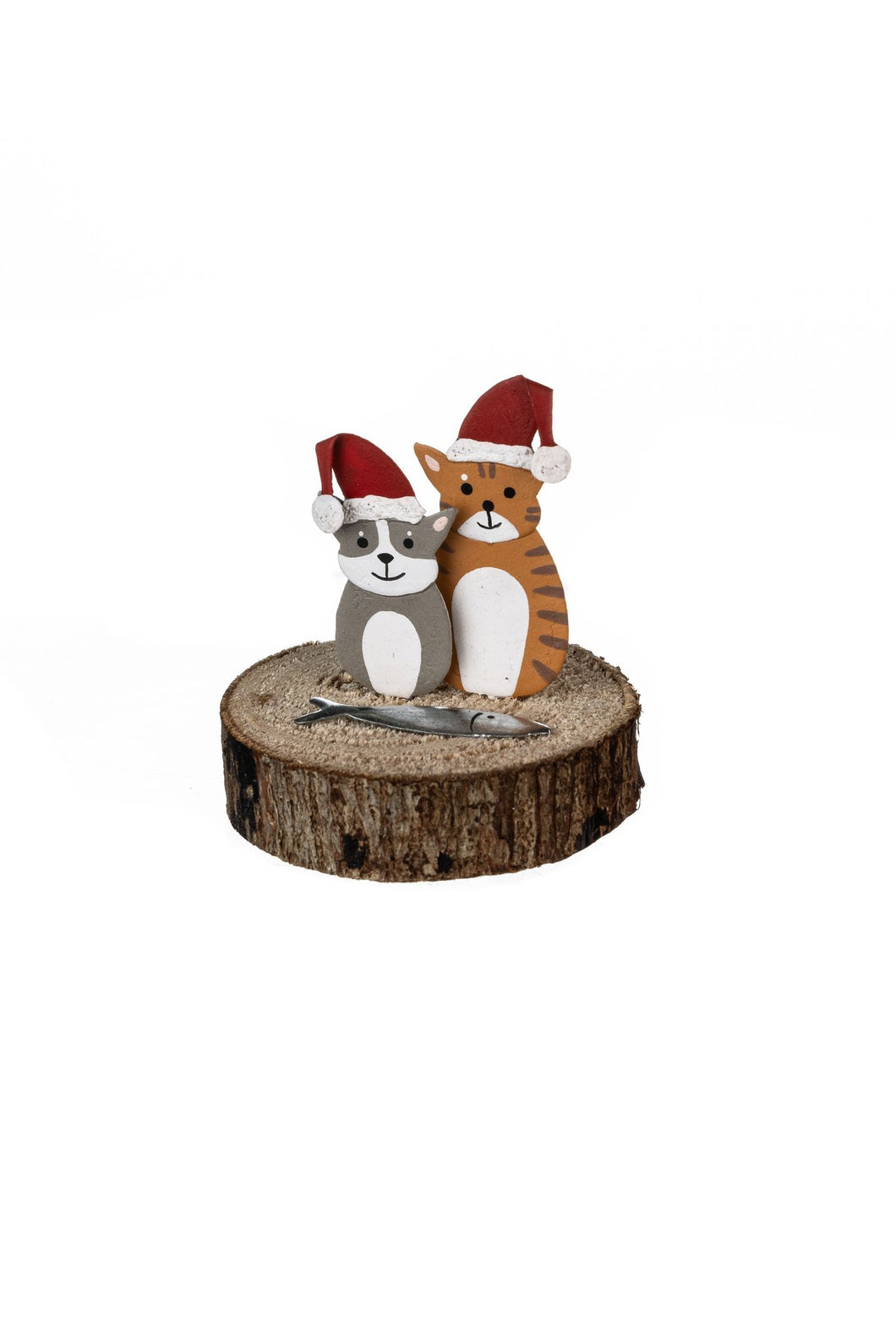 Christmas Cats and Fish Tabletop Christmas Decoration