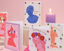 Load image into Gallery viewer, Birthday Icon Card | Gold Foil Greek Statue Sunglasses
