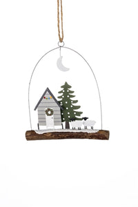 Shepherds Hut Hanging Christmas Tree Decoration