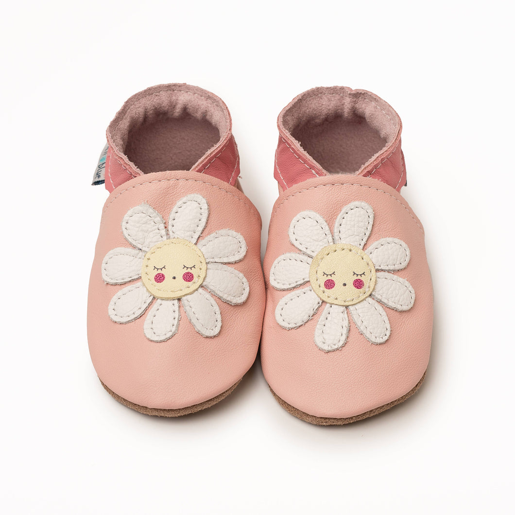 Inch Blue Shoes - Dozy Daisy soft pink/white