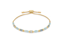 Load image into Gallery viewer, Salma Blue Topaz &amp; Gold Friendship Bracelet
