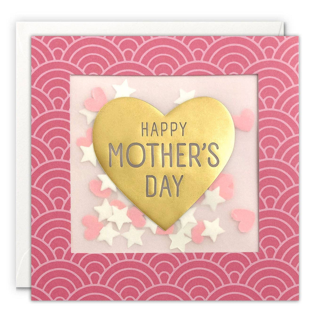 Happy Mother's Day Heart Deco Shakies Card