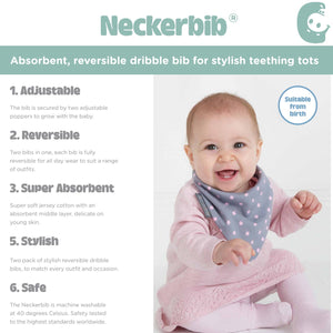 Neckerbib Dribble Bib Set - Leopard & Rainbow