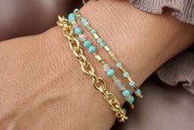 Load image into Gallery viewer, Fresco Turquoise and Labradorite Pull Through Bracelet
