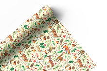 Load image into Gallery viewer, Christmas Woodland animals wrapping paper: 500mm x 700mm flat sheets
