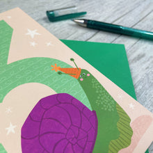 Load image into Gallery viewer, Age Three Snail Birthday Card

