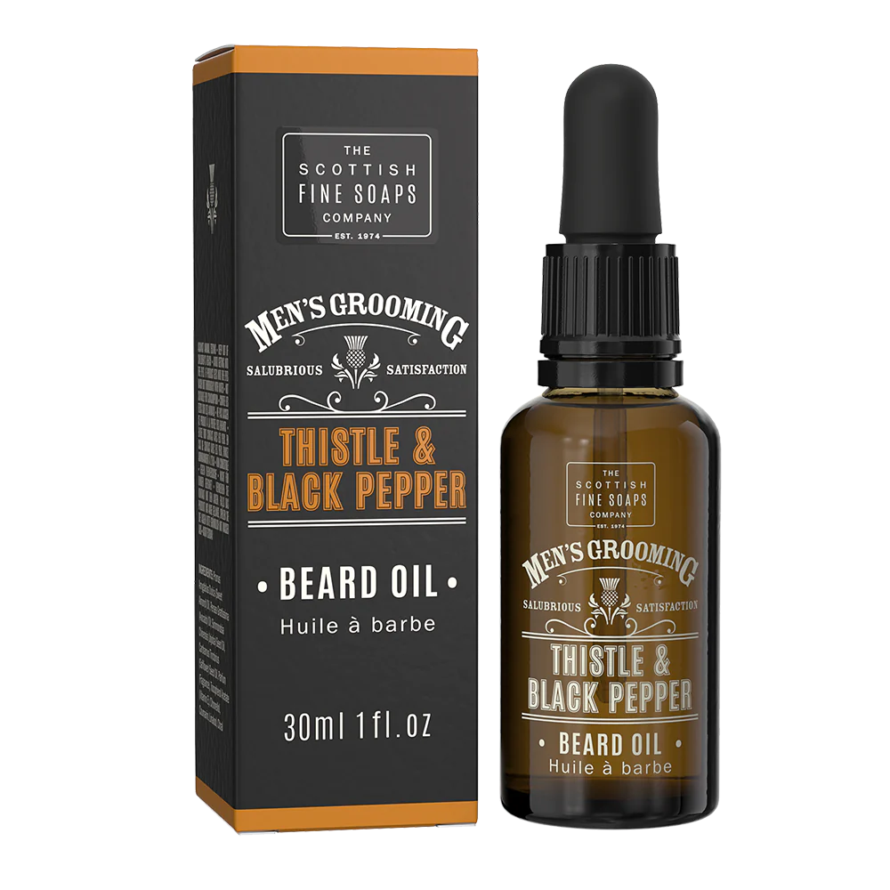 Thistle and Black Pepper beard oil