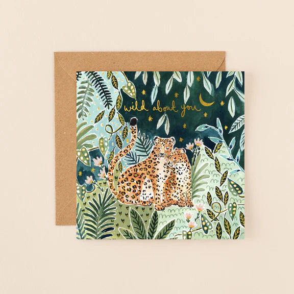 Wild About You Valentine card