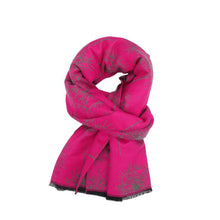 Load image into Gallery viewer, Dandelions scarf in fuchsia
