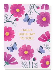 Butterfly Cosmos Birthday Card with seeds