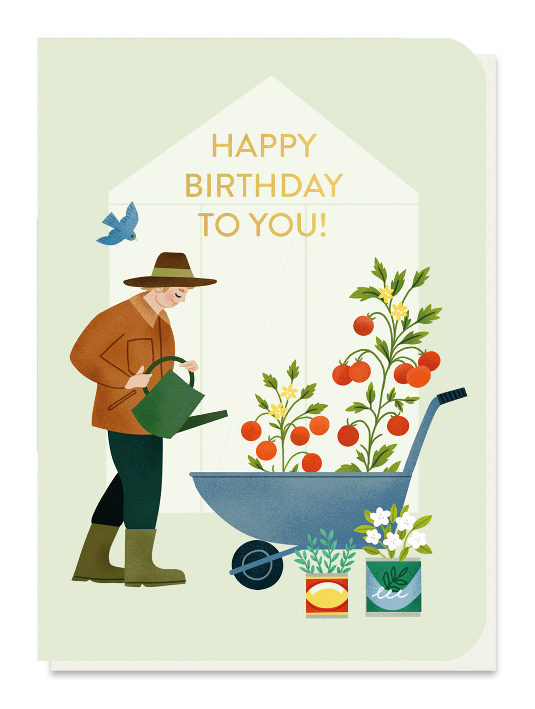 Tomato Garden Birthday Card with seeds
