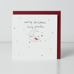 Christmas Card - Merry Christmas Lovely Grandson