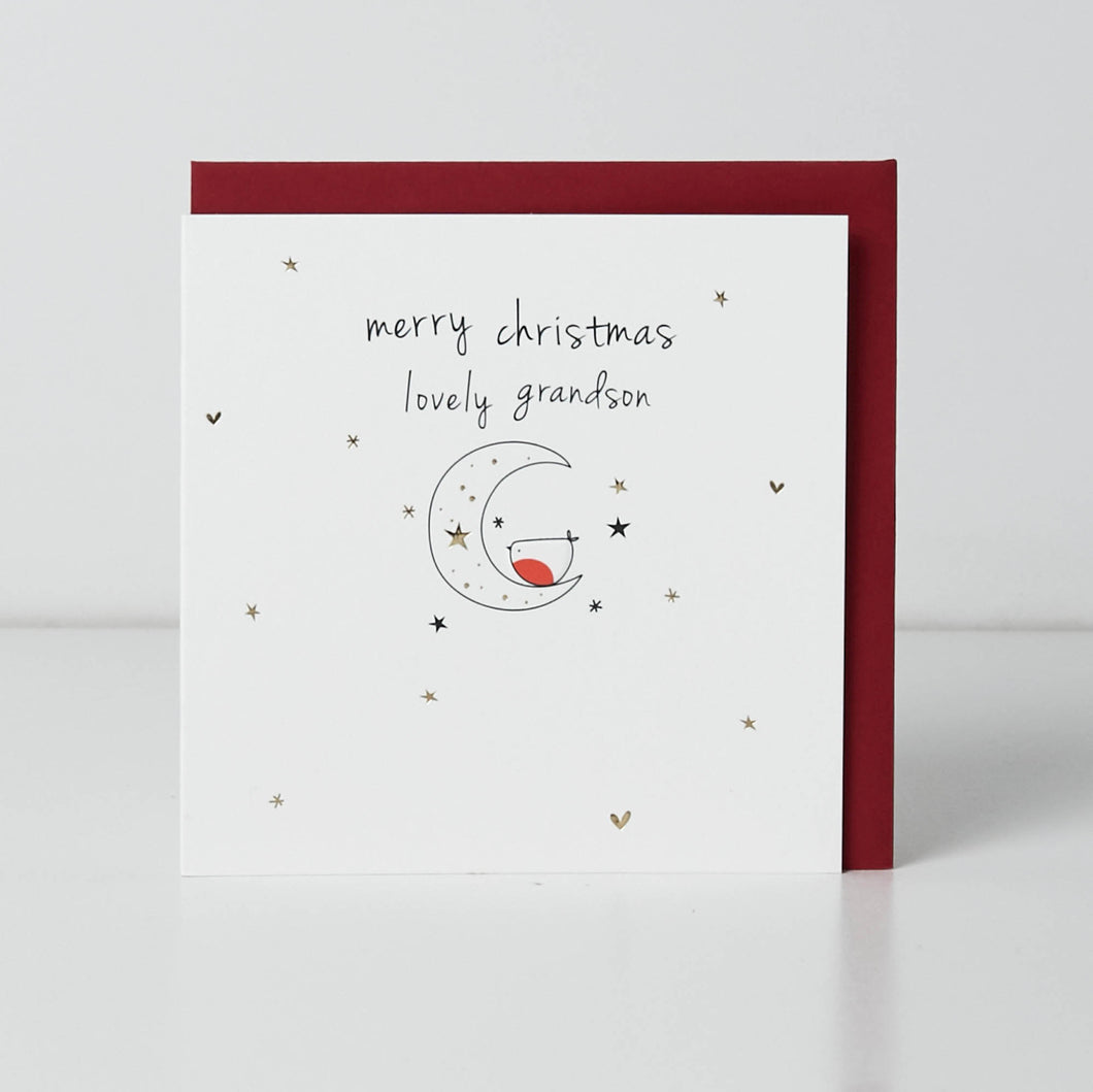 Christmas Card - Merry Christmas Lovely Grandson