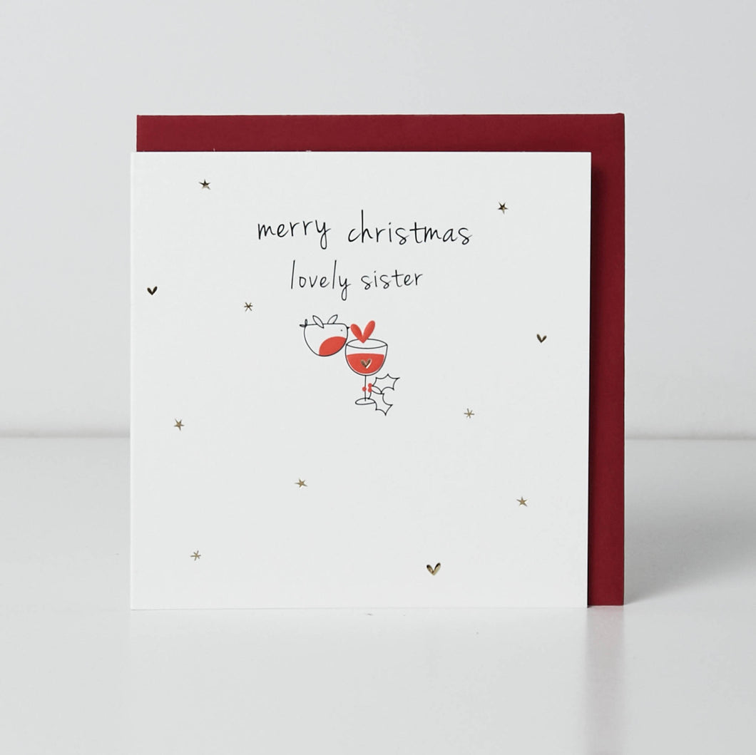 Christmas Card - Merry Christmas Lovely Sister