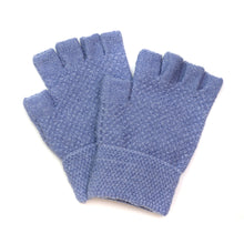 Load image into Gallery viewer, Pale Blue Knitted Fingerless Gloves
