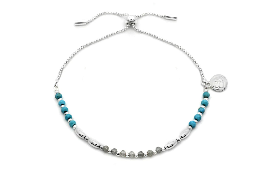 Bisbee Turquoise Gemstone Silver Bracelet