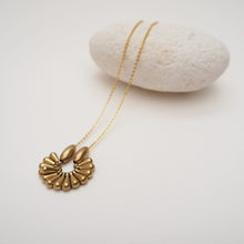 Load image into Gallery viewer, Consta - gold plated brass teardrop cluster and lozenge necklace
