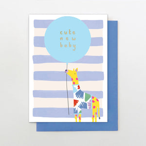 Baby boy giraffe card