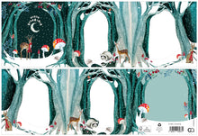 Load image into Gallery viewer, Concertina Christmas Card - Woodland Night
