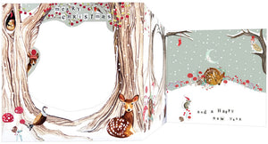 Concertina Christmas Card - Woodland Deer