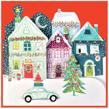 Load image into Gallery viewer, Concertina Christmas Card - Houses

